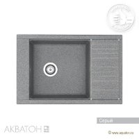 Мойка кухонная АКВАТОН Делия 78, серый Мойка кухонная АКВАТОН Делия 78, серый