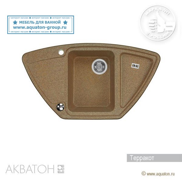 Мойка кухонная АКВАТОН Лория, терракотовый Мойка кухонная АКВАТОН Лория, терракотовый